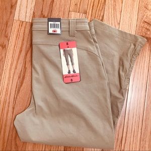 Eddie Bauer Rainer Capris Lt Khaki Women’s Size 8